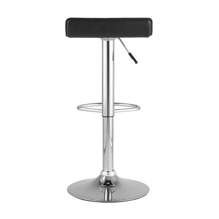 Хай-Тек черный обивка экокожа, хромированная ножка, газ-лифт