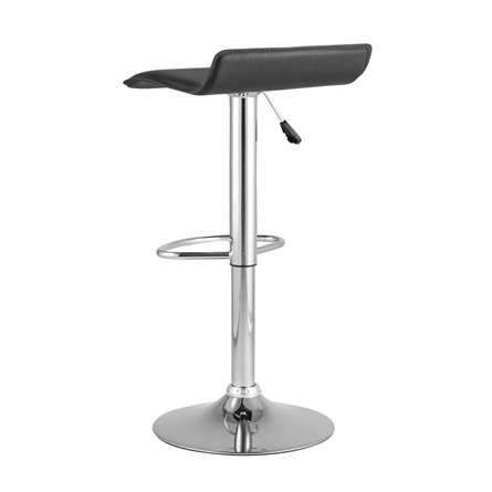 Хай-Тек черный обивка экокожа, хромированная ножка, газ-лифт