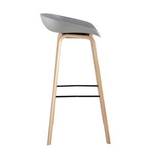 Libra серый, пластик, ножки под натуральное дерево