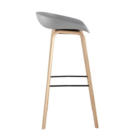 Libra серый, пластик, ножки под натуральное дерево