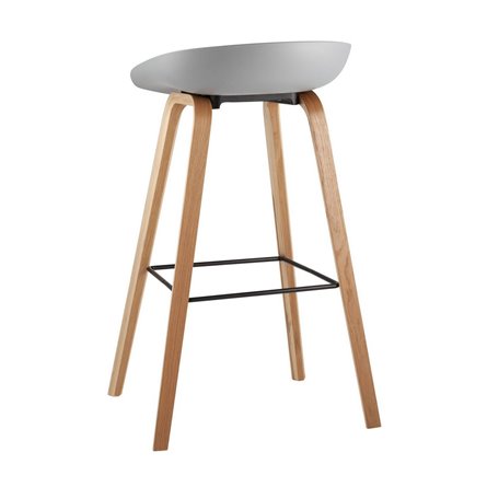 Libra серый, пластик, ножки под натуральное дерево