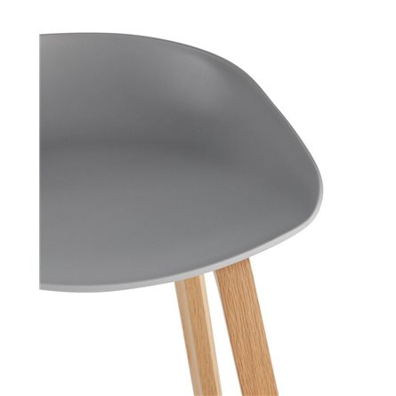 Libra серый, пластик, ножки под натуральное дерево