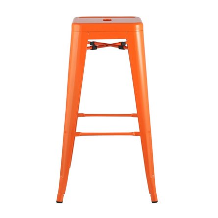 Tolix Wood оранжевый глянцевый, металл, пластик