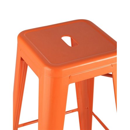 Tolix Wood оранжевый глянцевый, металл, пластик