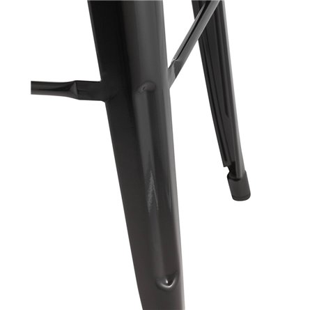 Tolix WOOD черный глянцевый, металл с порошковым покрытием, светлое дерево, металл