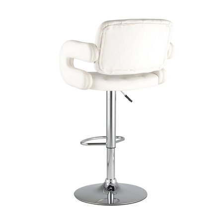 Бентли белый PU-кожа, дугообразные подлокотники