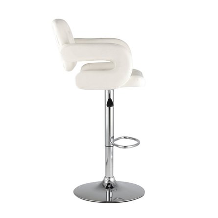 Бентли белый PU-кожа, дугообразные подлокотники