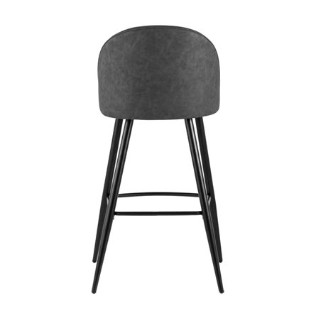 Лион темно-серая экокожа черные ножки