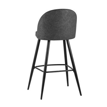 Лион темно-серая экокожа черные ножки