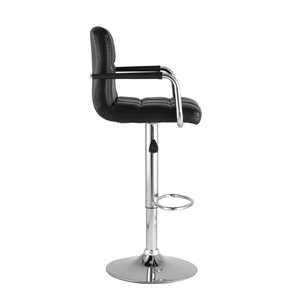 Малави черный, газ-лифт, обивка из искусственной кожи