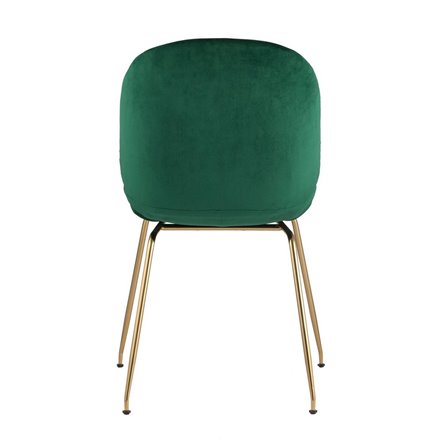Beetle со спинкой изумрудный обивка мебельный бархат золотые ножки