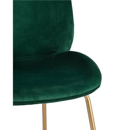 Beetle со спинкой изумрудный обивка мебельный бархат золотые ножки