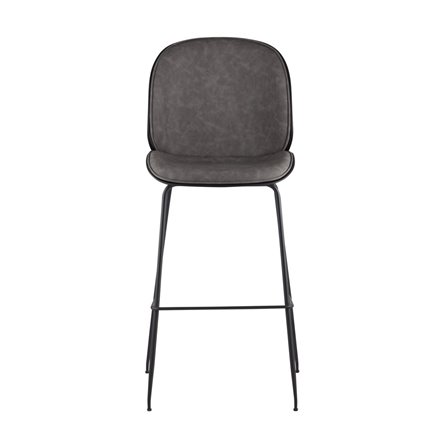 Beetle со спинкой в серой экокоже на металлических ножках