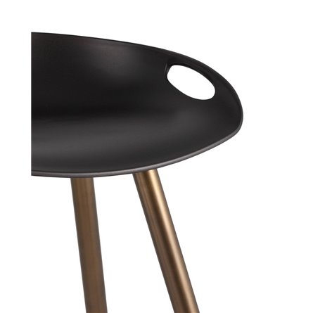 Флэш черный, бронзовые ножки