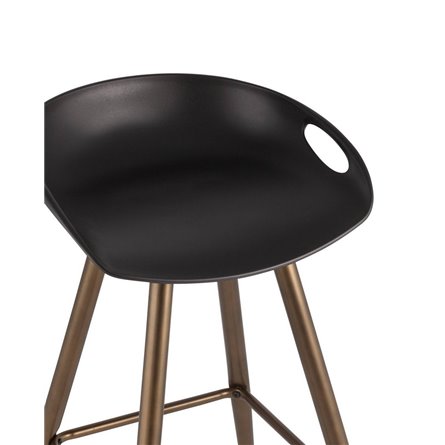 Флэш черный, бронзовые ножки