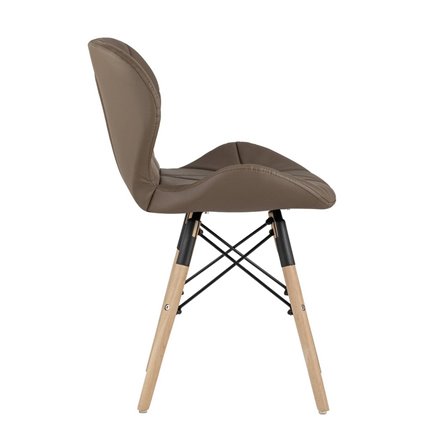 обеденный дизайнерский Бон обивка экокожа коричневый