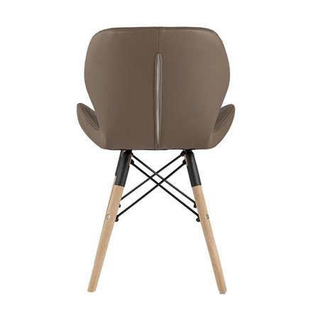 обеденный дизайнерский Бон обивка экокожа коричневый