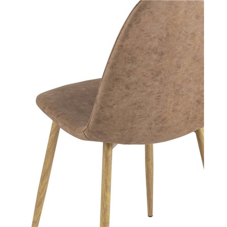 Валенсия винтаж коричневый, сталь, принт цвета натурального дерева, искусственная кожа