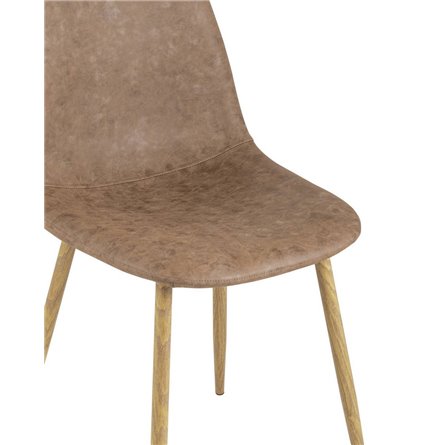 Валенсия винтаж коричневый, сталь, принт цвета натурального дерева, искусственная кожа