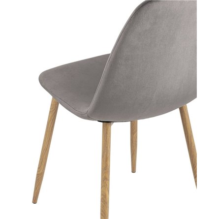 Валенсия, мягкая велюровая обивка, каркас металлический c принтом под дерево, цвет серый