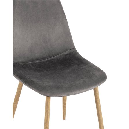 Валенсия, мягкая велюровая обивка, каркас металлический c принтом под дерево, цвет серый