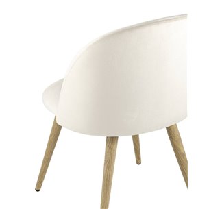 Лион кремовый, сиденье и спинка велюр, каркас из оцинкованного металла с принтом под натуральное