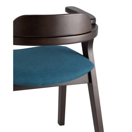 VINCENT в мягкой синей обивке, деревянный каркас из массива гевеи