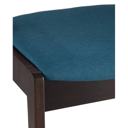 VINCENT в мягкой синей обивке, деревянный каркас из массива гевеи