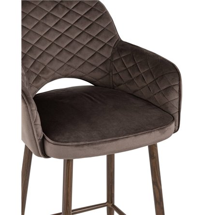 Венера диамант велюр коричневый ножки металл под дерево