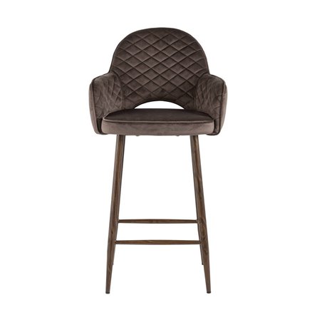 Венера диамант велюр коричневый ножки металл под дерево