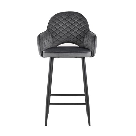 Венера диамант велюр серый ножки металл черный