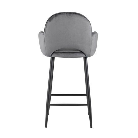 Венера диамант велюр серый ножки металл черный