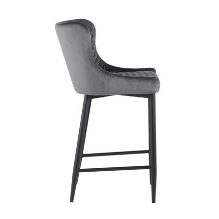 Ститч обивка велюр серый ножки металл