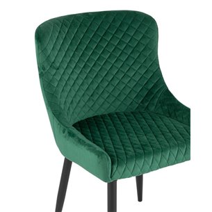 Ститч ткань велюр изумрудный прострочка и черные металлические ножки