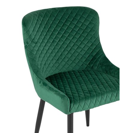 Ститч ткань велюр изумрудный прострочка и черные металлические ножки