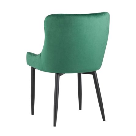 Ститч ткань велюр изумрудный прострочка и черные металлические ножки