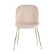 Beetle бежевый, металлический каркас, бархатная обивка, золотые ножки