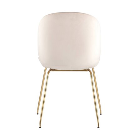 Beetle бежевый, металлический каркас, бархатная обивка, золотые ножки