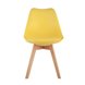 Frankfurt желтый, сиденье из сочетания пластика и экокожи, ножки деревянные