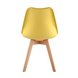 Frankfurt желтый, сиденье из сочетания пластика и экокожи, ножки деревянные Frankfurt желтый, сиденье из сочетания пластика и экокожи, ножки деревянные