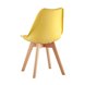 Frankfurt желтый, сиденье из сочетания пластика и экокожи, ножки деревянные Frankfurt желтый, сиденье из сочетания пластика и экокожи, ножки деревянные