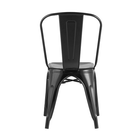 Tolix черный глянцевый, экокожа, пластик, металл