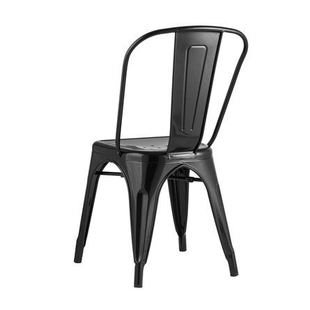 Tolix черный глянцевый, экокожа, пластик, металл