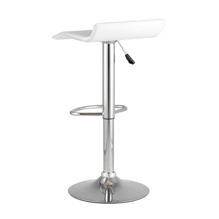 Хай-Тек белый, хром, газ-лифт, экокожа