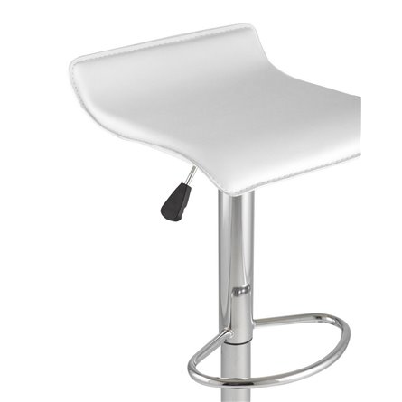 Хай-Тек белый, хром, газ-лифт, экокожа