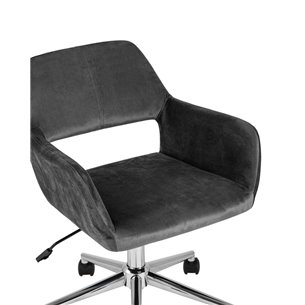 Ross велюр серый крестовина металл