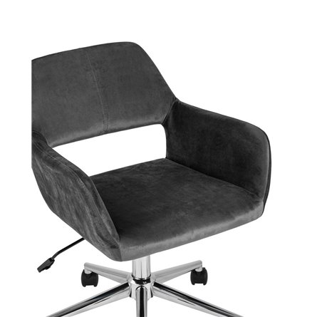 Ross велюр серый крестовина металл