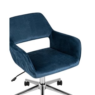 Ross велюр синий крестовина металл