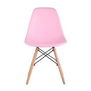 Eames DSW розовый, литой полипропилен, стальной каркас, массив бука
