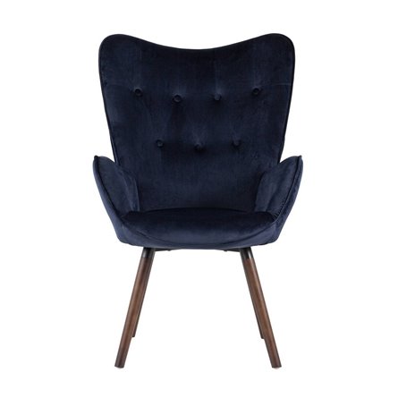 Гранд синий велюр, деревянные ножки